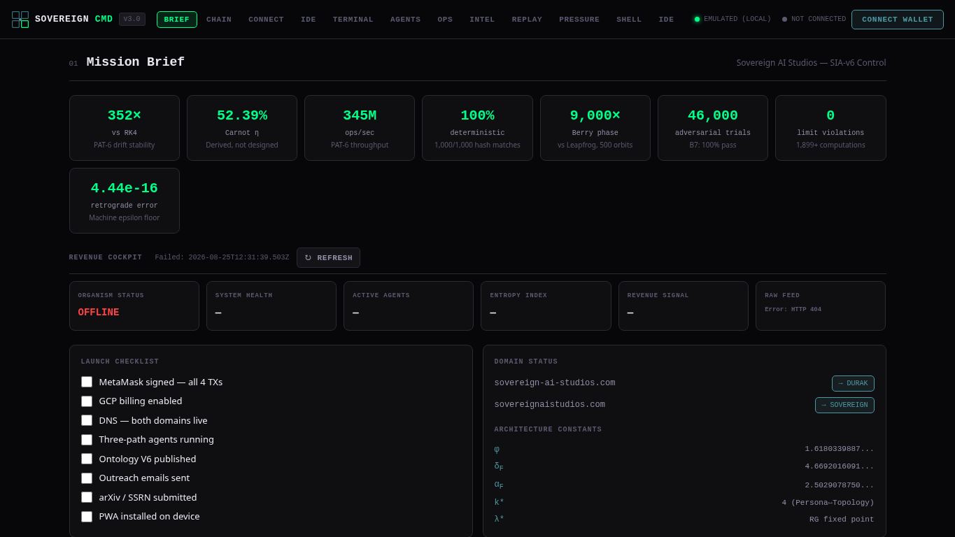 Sovereign Agent Shell desktop preview captured by PWAs.app