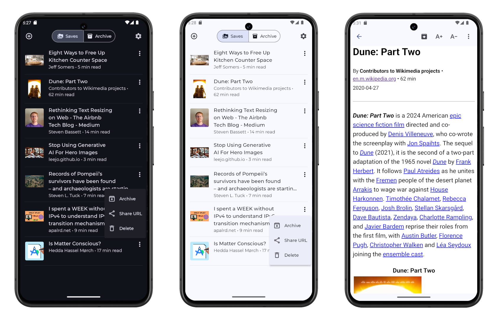 Savr - Save Articles for Reading app preview 1