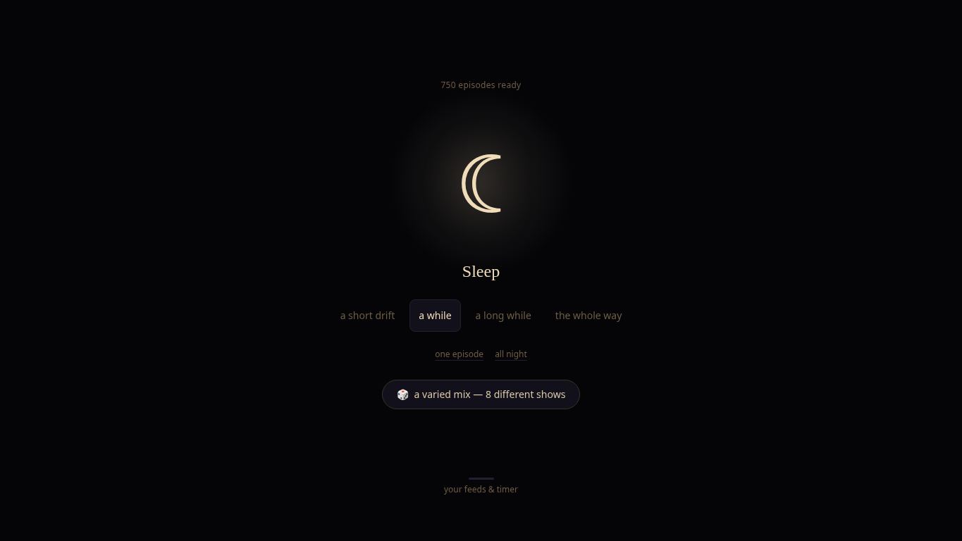 sleepcast desktop preview captured by PWAs.app