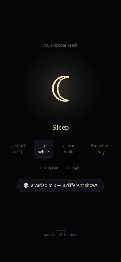 sleepcast mobile preview captured by PWAs.app