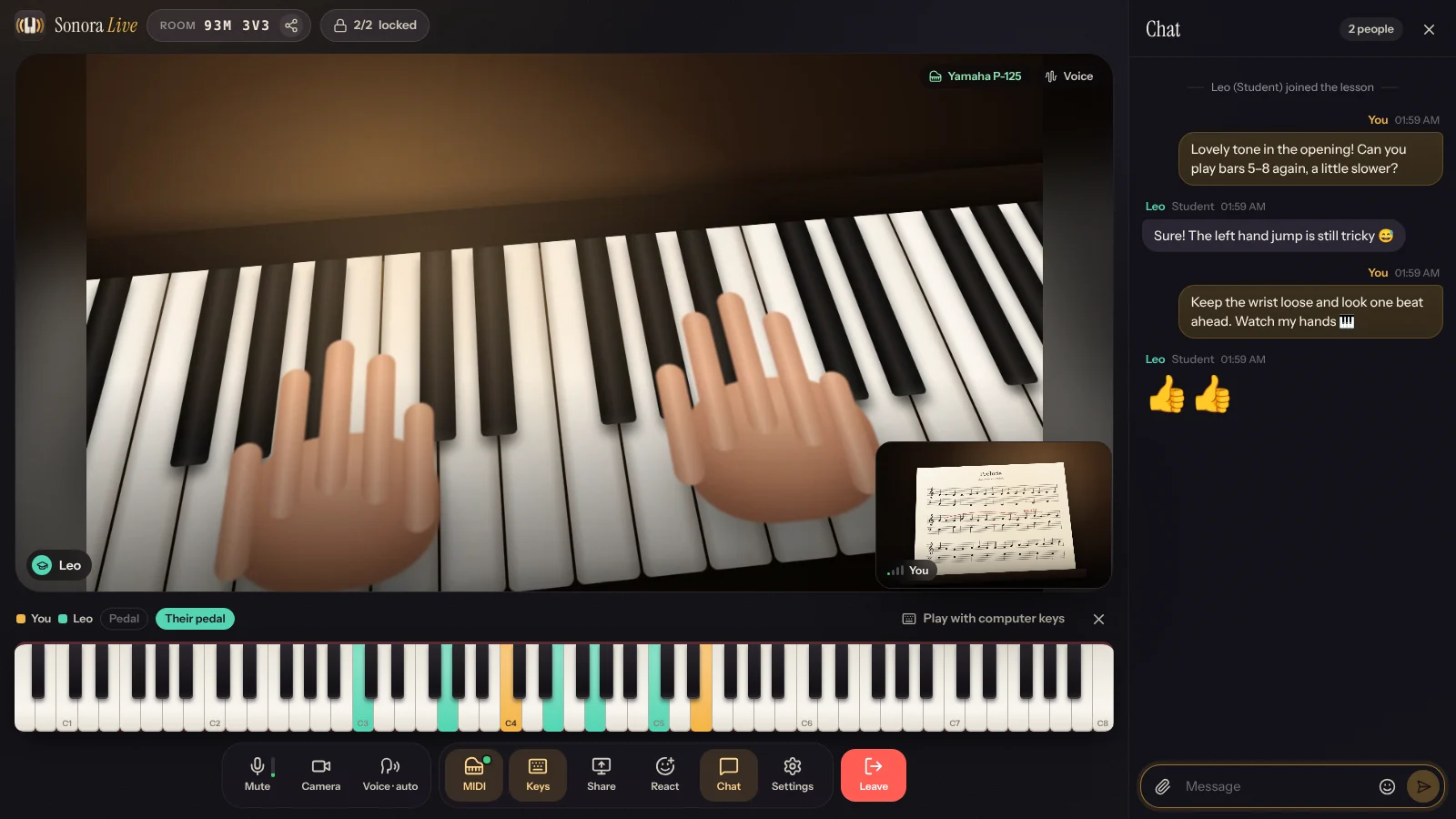 A piano lesson