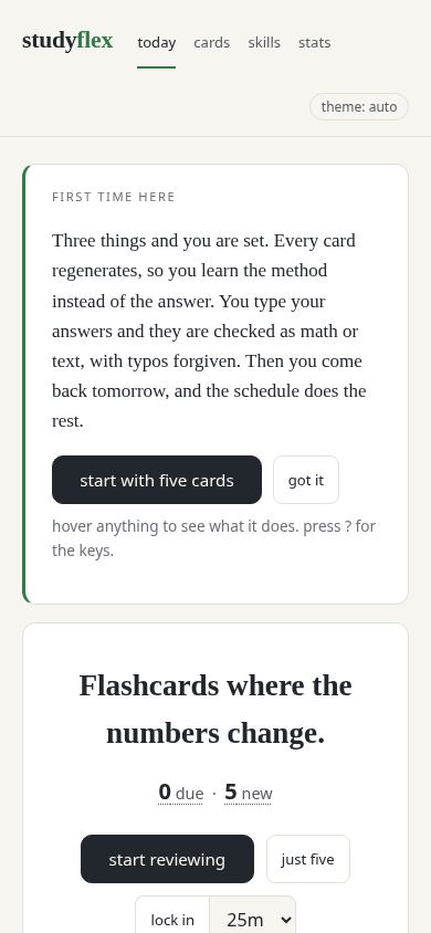 studyflex mobile preview captured by PWAs.app