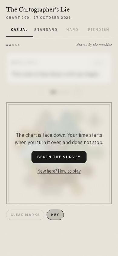 The Cartographer's Lie mobile preview captured by PWAs.app