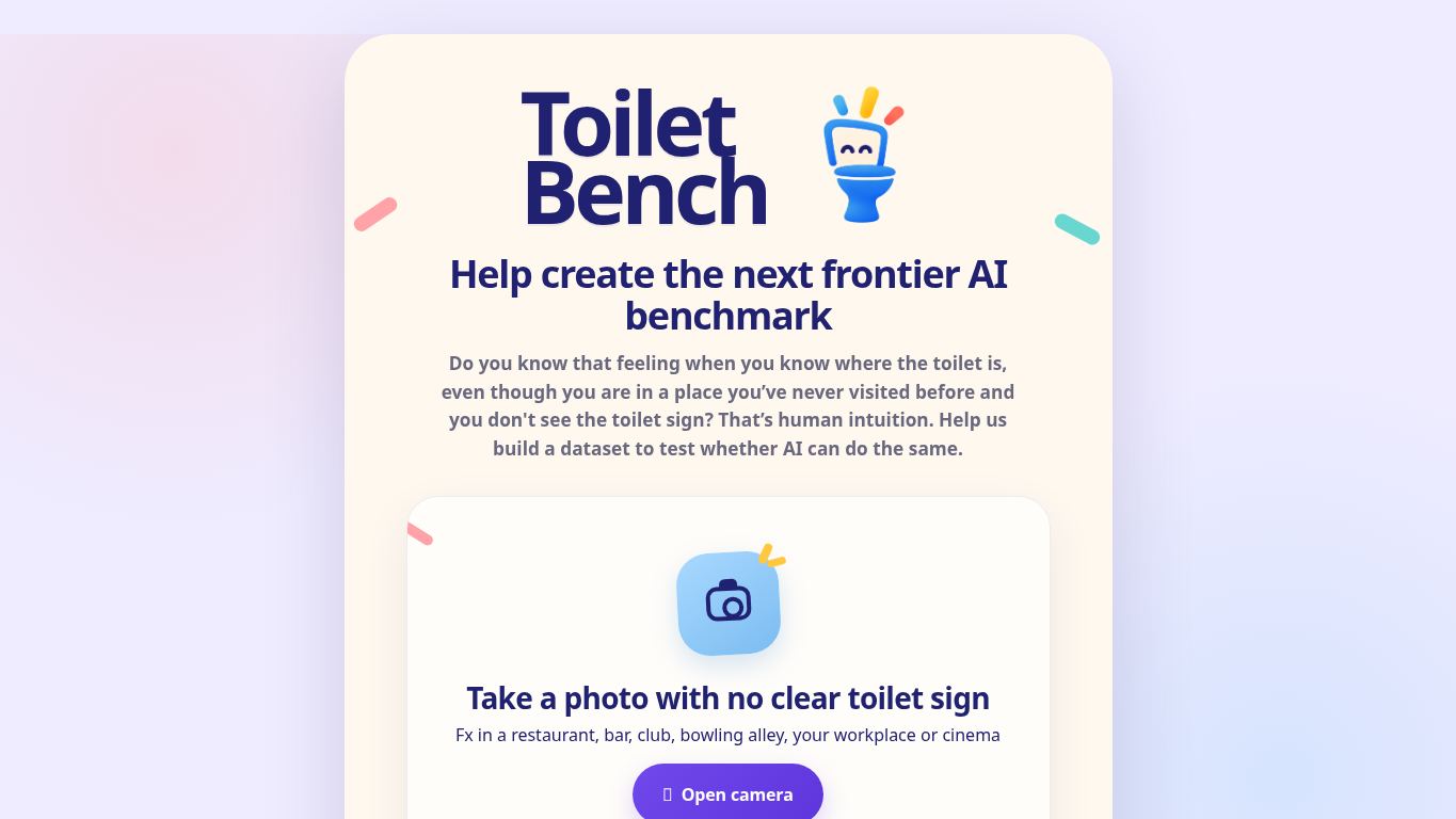 Toilet Bench desktop preview captured by PWAs.app