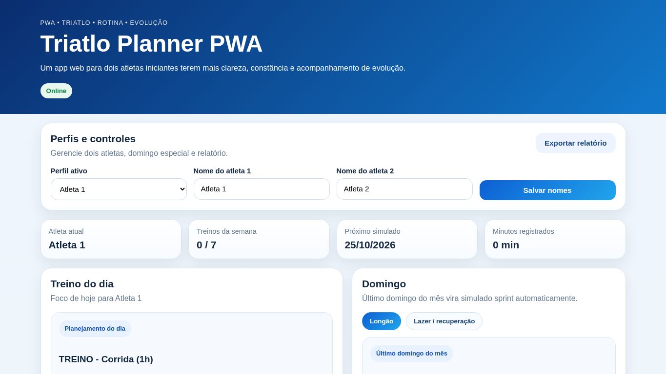 Triatlo Planner PWA desktop preview captured by PWAs.app