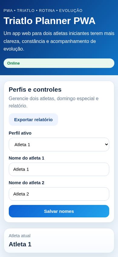 Triatlo Planner PWA mobile preview captured by PWAs.app