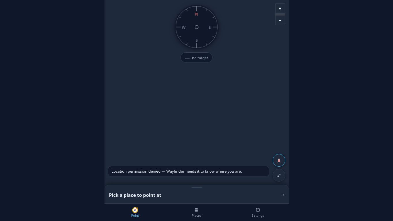 Wayfinder — which way is it? desktop preview captured by PWAs.app