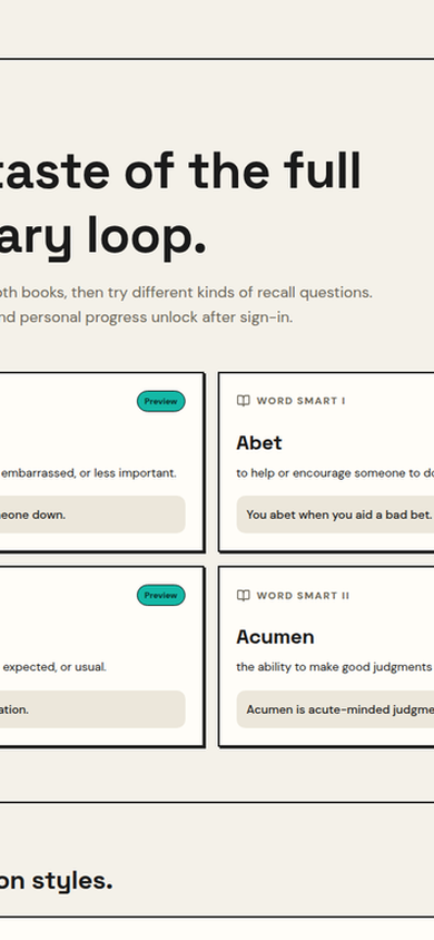 Word Smartify vocabulary learning on mobile