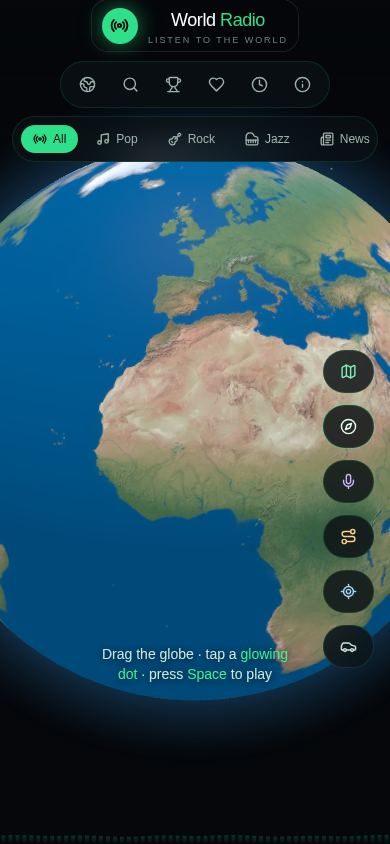 World Radio — Live world radio mobile preview captured by PWAs.app