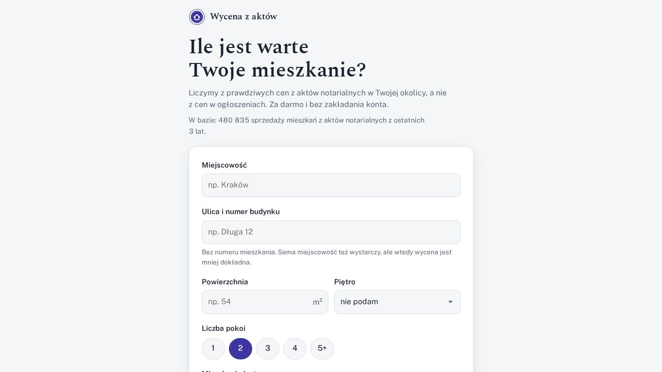 Wycena z aktów – ile jest warte Twoje mieszkanie desktop preview captured by PWAs.app